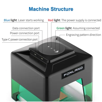 Mini Diode Blue Laser Engraving Machine