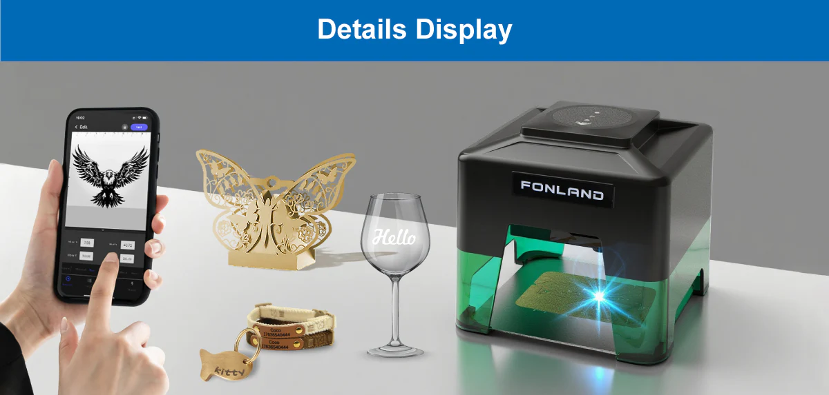 Mini Diode Blue Laser Engraving Machine